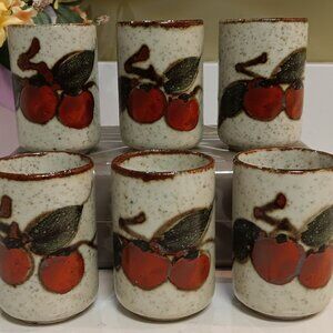 Set of 6 Saki Cups - New Old Stock! - Circa 1960's - Made in Japan